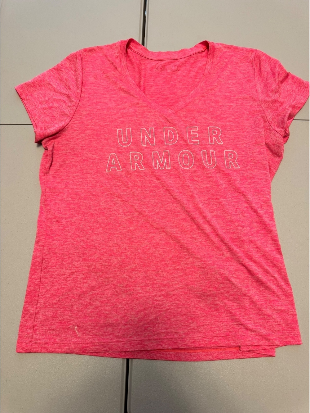 Under Armour Women's Pink V-Neck T-Shirt